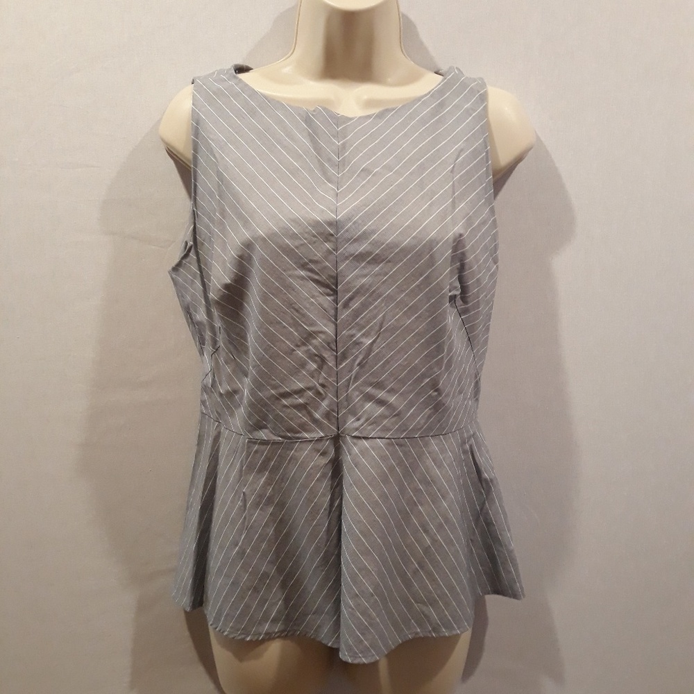 Banana Republic Striped Peplum Top A2